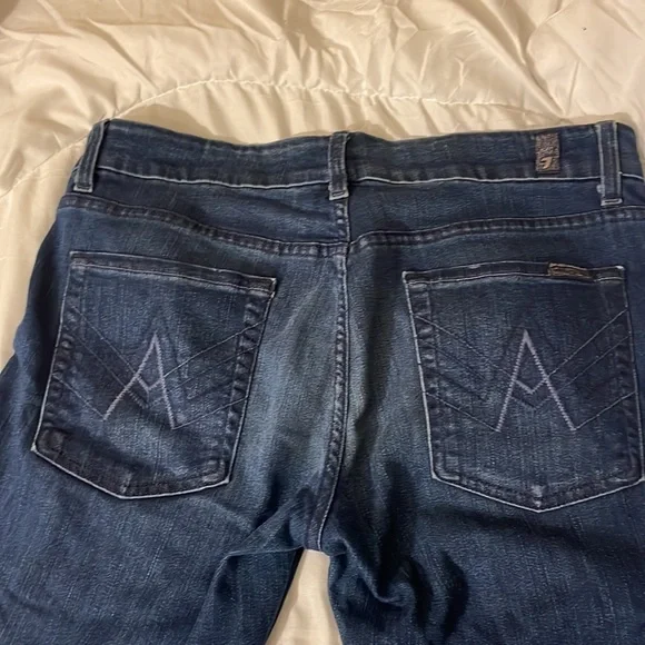 Vintage 7 for Mankind denim dark wash Jeans - Picture 3 of 5